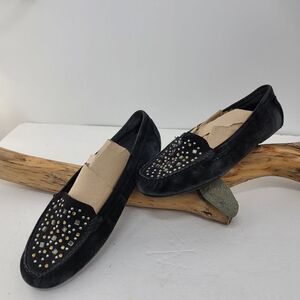Vionic Athens black suede loafers
